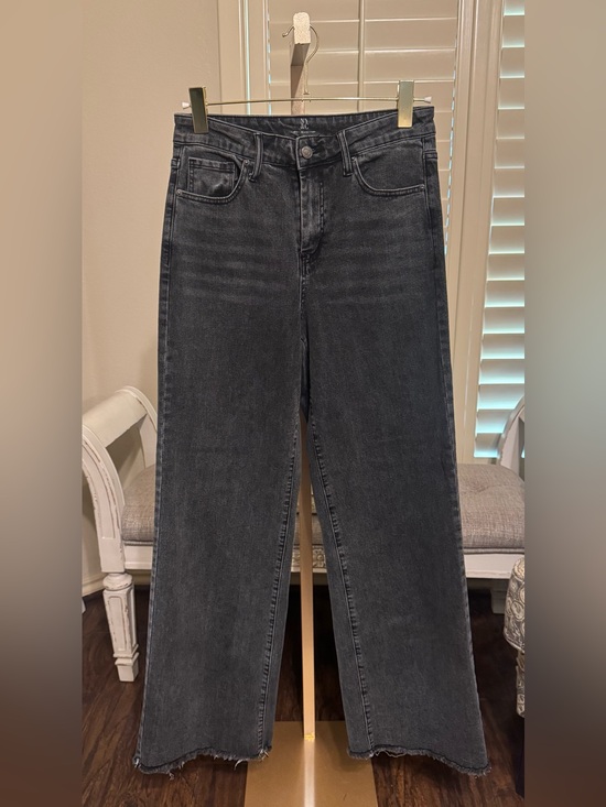 New York & Company Denim - New York & Company High-Rise Wide Leg Jeans in Washed Black